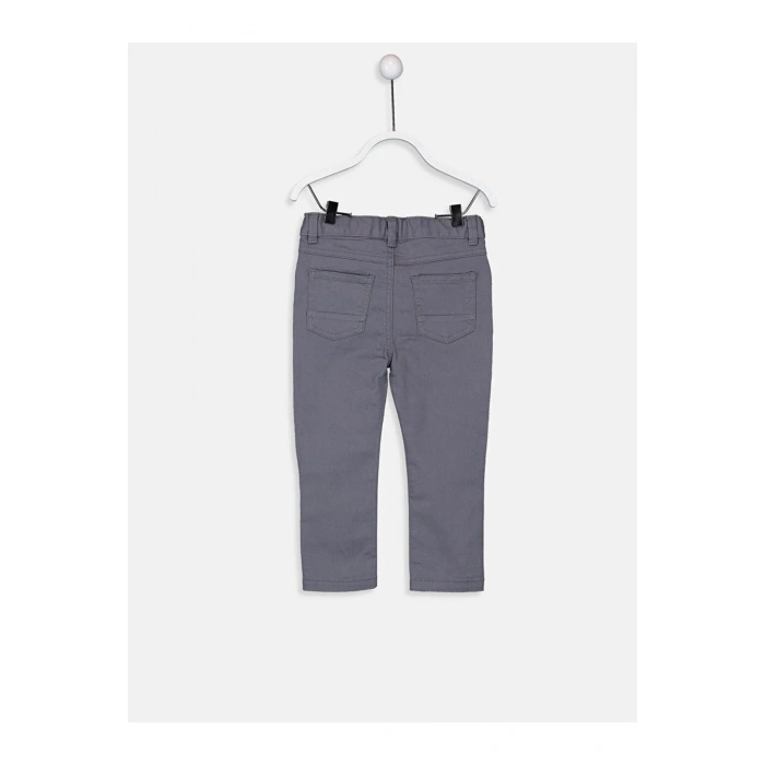 LCW baby Gri Basic Gabardin Erkek Bebek Pantolon