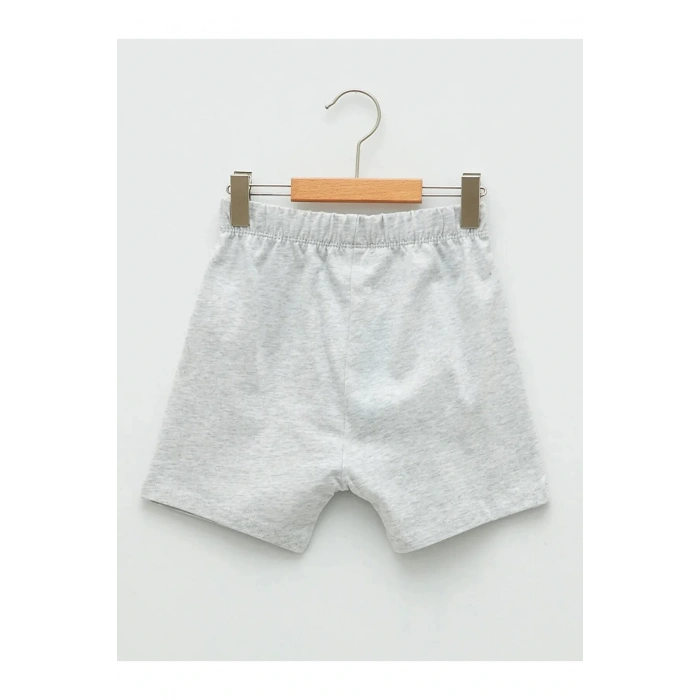 LCW baby gri Beli Lastikli Basic Erkek Bebek Şort