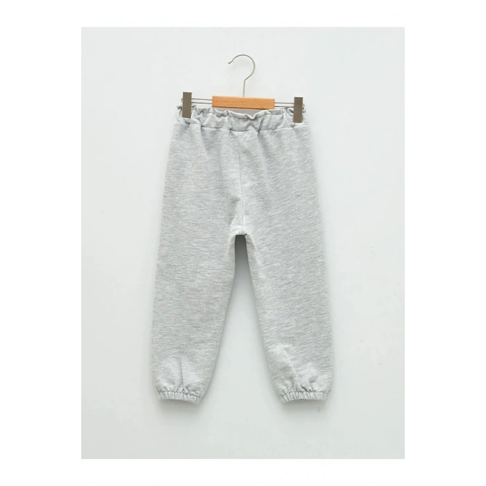 LCW baby Gri Beli Lastikli Basic Kız Bebek Eşofman Alt