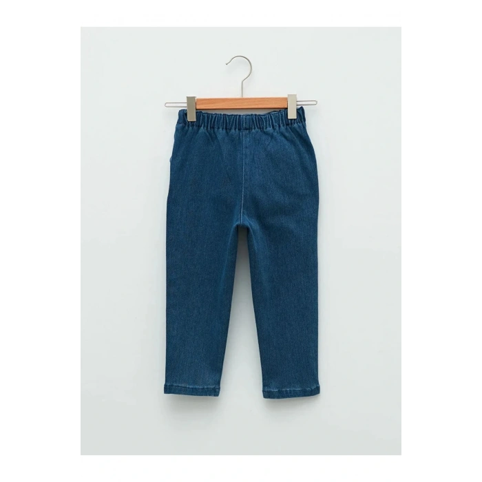 LCW baby İndigo Bagg Fit Basic denim kot  Kız Bebek Pantolon