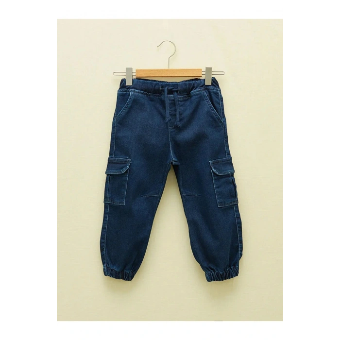 Lcw Baby İndigo Beli Lastikli Basic Erkek Bebek Jogger Jean Pantolon