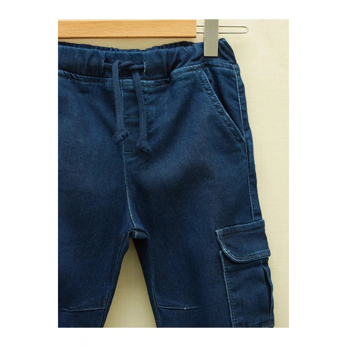 Lcw Baby İndigo Beli Lastikli Basic Erkek Bebek Jogger Jean Pantolon