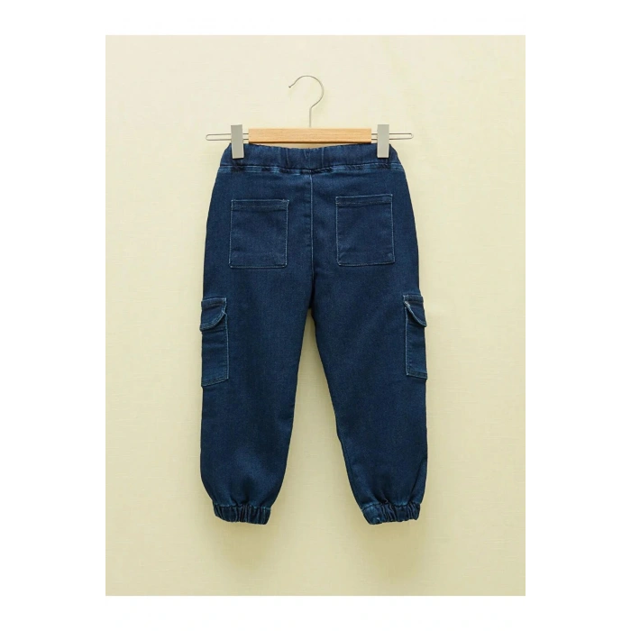 Lcw Baby İndigo Beli Lastikli Basic Erkek Bebek Jogger Jean Pantolon