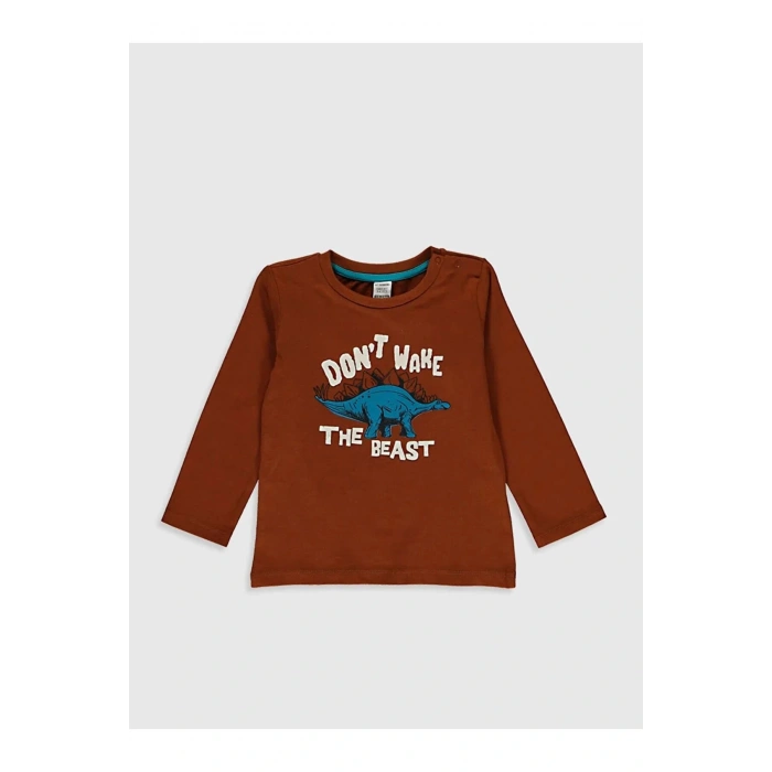 LCW baby Kahverengi Erkek Bebek Tişört 2li