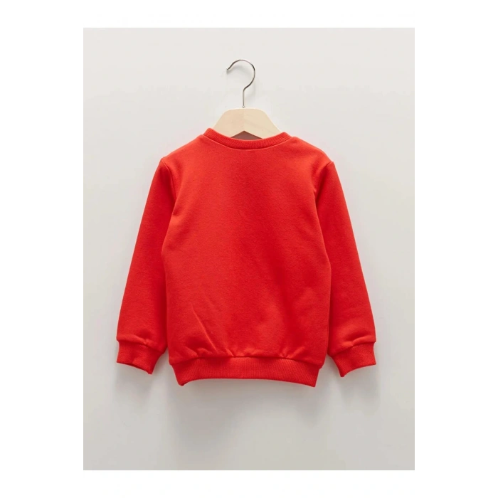 LCW baby Kırmızı Bisiklet Yaka Uzun Kollu Erkek Bebek Sweatshirt 2li