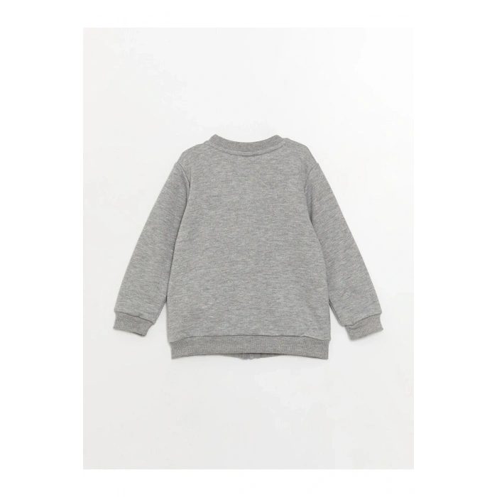 LCW baby Kolej Yaka Uzun Kollu Basic Erkek Bebek Fermuarlı Sweatshirt
