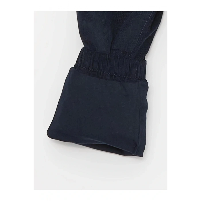 LCW baby Lacivert Beli Lastikli Basic Kadife Erkek Bebek Pantolon