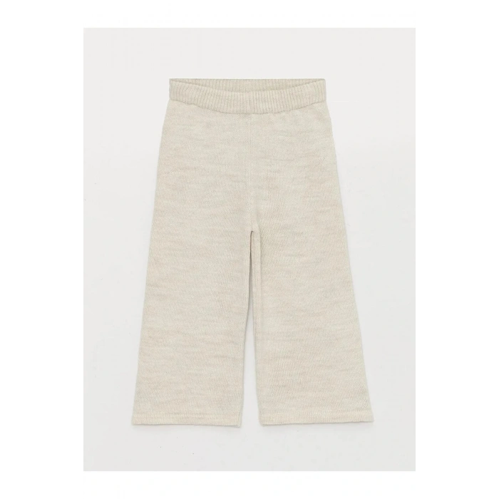 LCW baby Lacivert Bisiklet Yaka Kız Bebek Triko Kazak ve Pantolon 2li