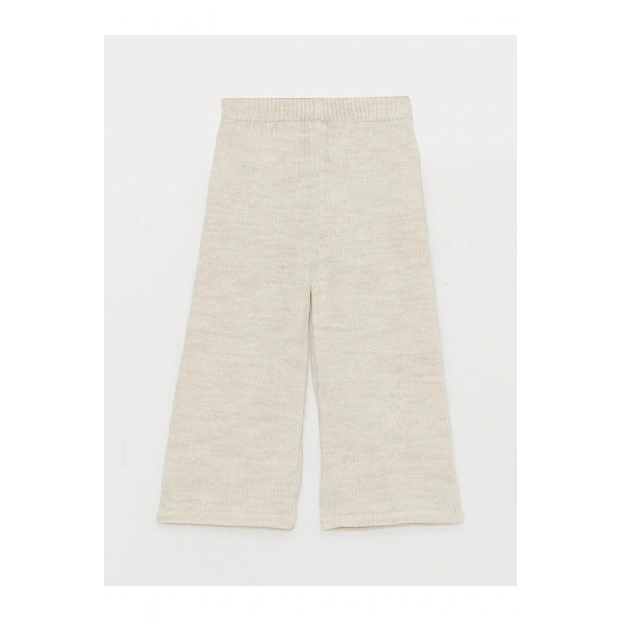 LCW baby Lacivert Bisiklet Yaka Kız Bebek Triko Kazak ve Pantolon 2li