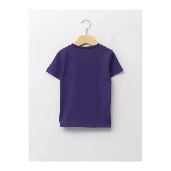 LCW baby Mor Bisiklet Yaka Kısa Kollu Baskılı Erkek Bebek