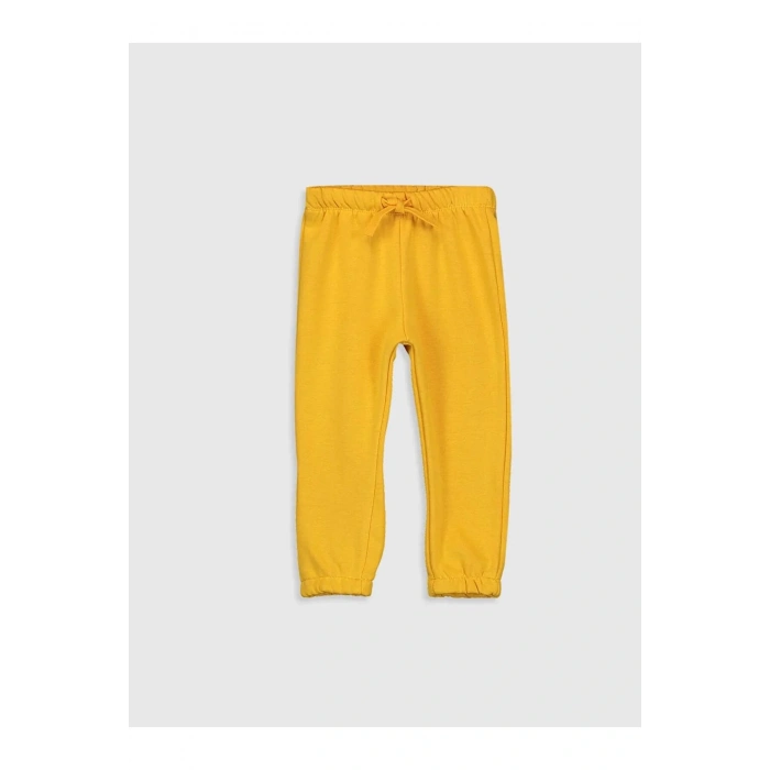 LCW baby Siyah Beli Lastikli Basic Erkek Bebek Jogger Eşofman Alt 2li