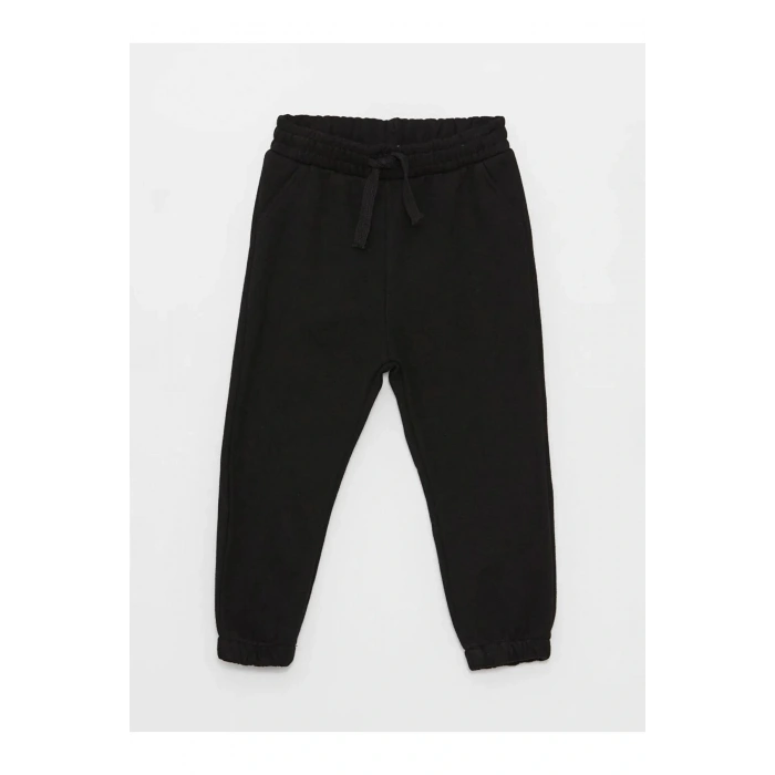 LCW baby Siyah Beli Lastikli Basic Erkek Çocuk Jogger Eşofman Alt
