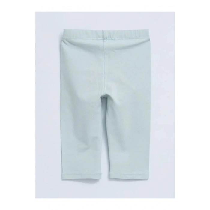 LCW baby Turkuaz Beli Lastikli Basic Pamuklu Kız Bebek Tayt