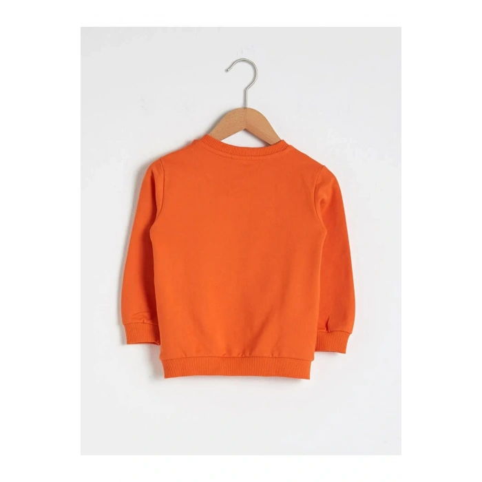 LCW baby Turuncu Erkek Bebek Baskılı Sweatshirt