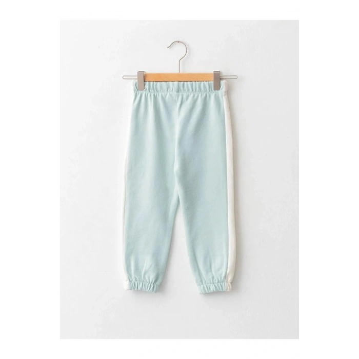 LCW baby Yeşil Beli Lastikli Pamuklu Kız Bebek Eşofman Alt