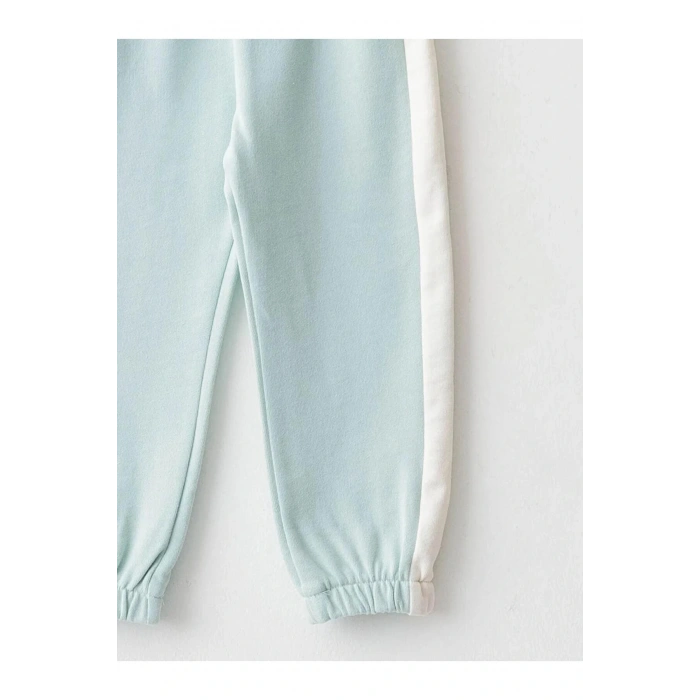 LCW baby Yeşil Beli Lastikli Pamuklu Kız Bebek Eşofman Alt