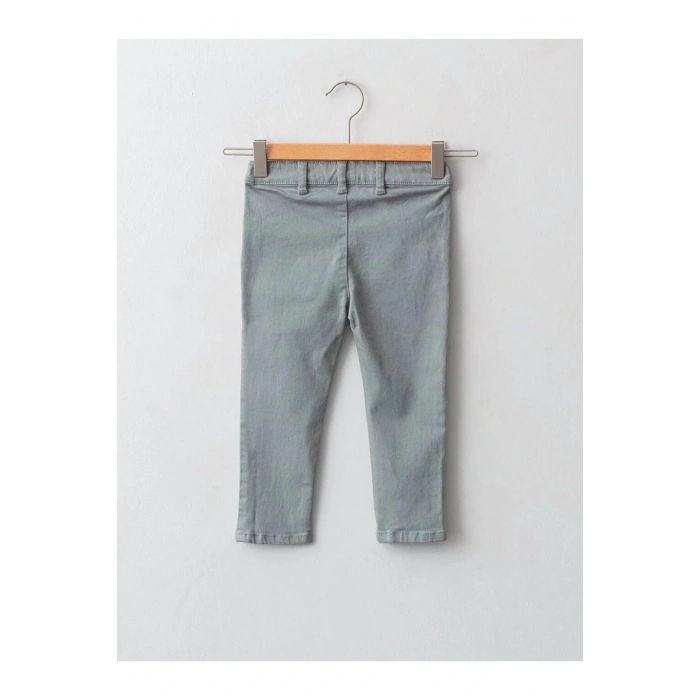 LCW baby Yeşil Skinny Fit Basic Erkek Bebek Pantolon