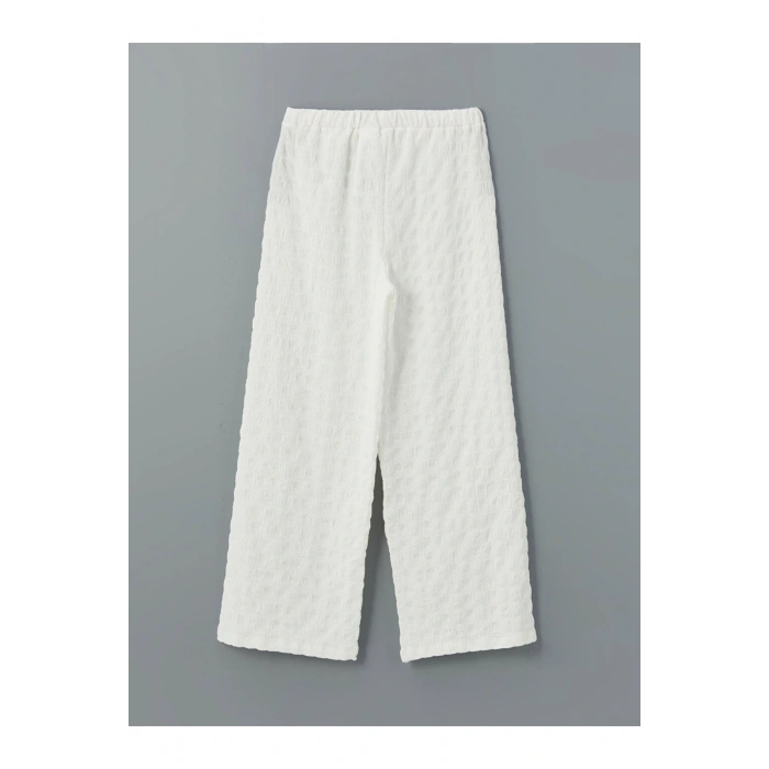 LCW Beli Lastikli Dokulu Kız Çocuk Pantolon