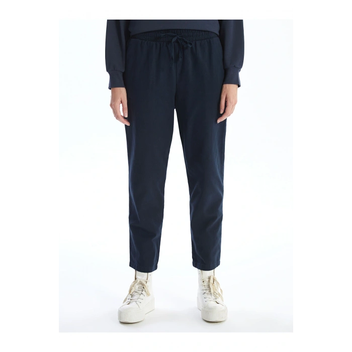 Lcw Beli Lastikli Düz Gabardin Kadın Pantolon