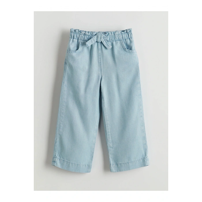 LCW Beli Lastikli Rahat Kız Çocuk Jean Pantolon