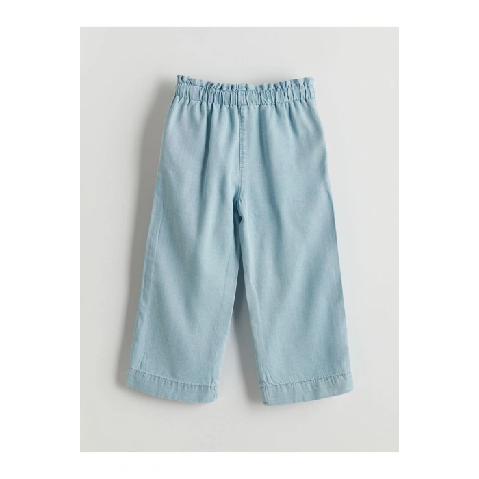 LCW Beli Lastikli Rahat Kız Çocuk Jean Pantolon