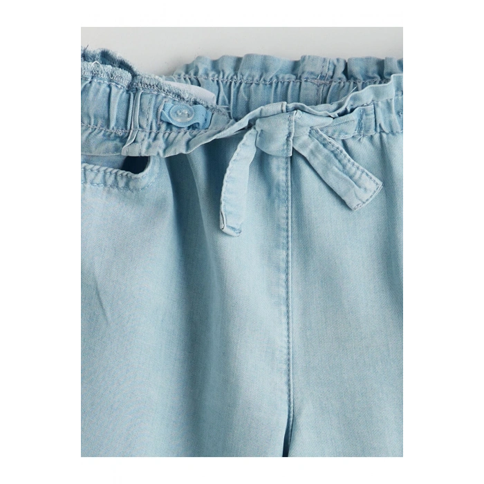 LCW Beli Lastikli Rahat Kız Çocuk Jean Pantolon