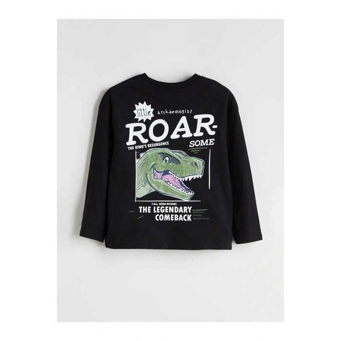 LCW Bisiklet Yaka Baskılı Erkek Çocuk Tişört (W5)