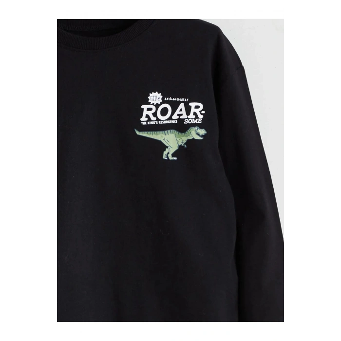 LCW Bisiklet Yaka Baskılı Erkek Çocuk Tişört (W5)