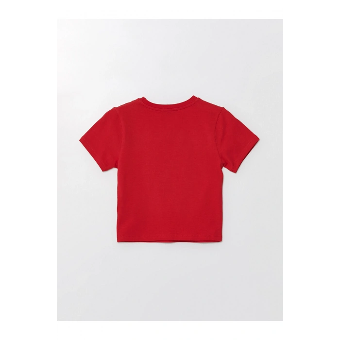 LCW Bisiklet Yaka Baskılı Kısa Kollu Kadın Tişört