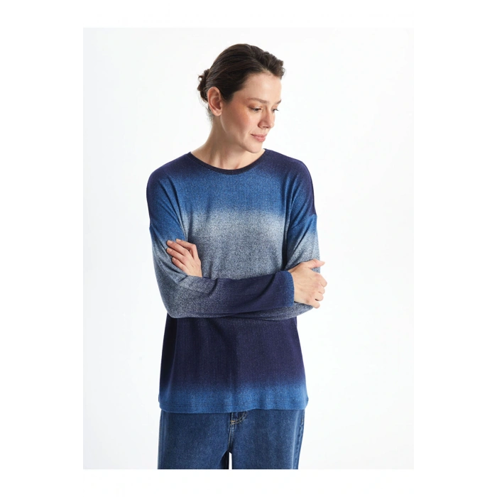 LCW Bisiklet Yaka Batik Kadın Tişört