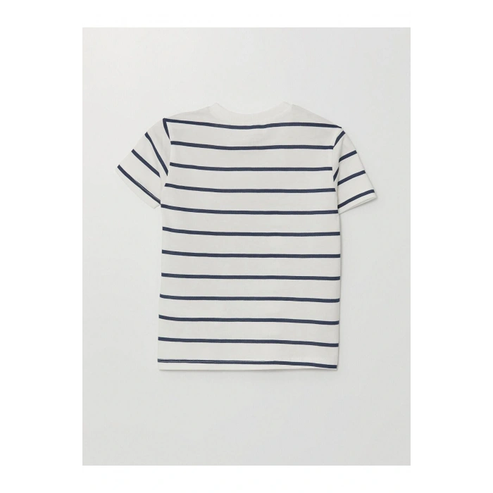 Lcw Bisiklet Yaka Çizgili Erkek Bebek Tişört Ve Şort 2li Takım