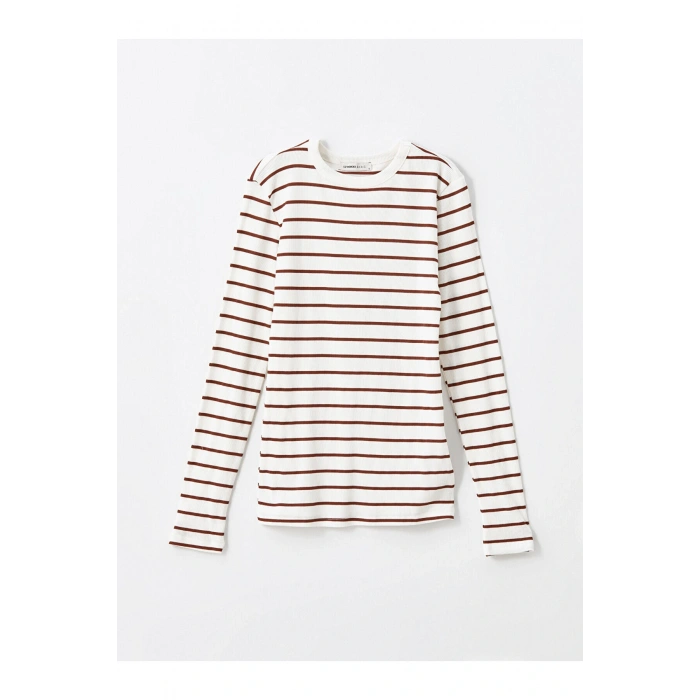 LCW Bisiklet Yaka Çizgili Kadın Body