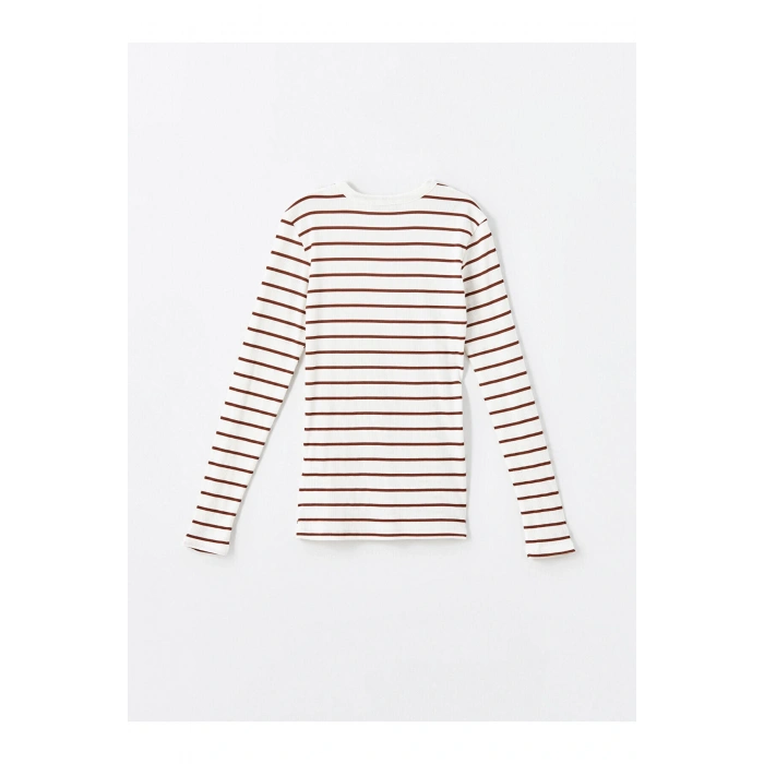 LCW Bisiklet Yaka Çizgili Kadın Body