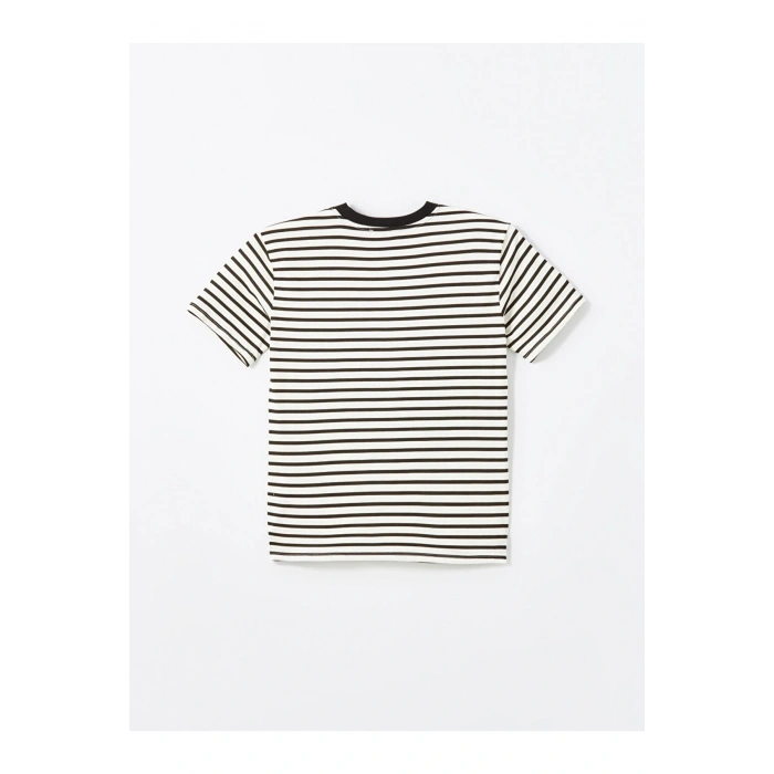 LCW Bisiklet Yaka Çizgili Kadın Tişört