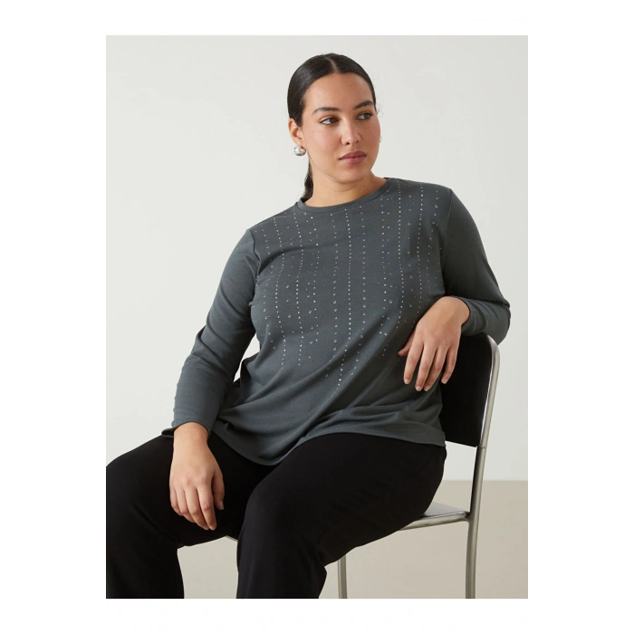 LCW Bisiklet Yaka Desenli Kadın Bluz