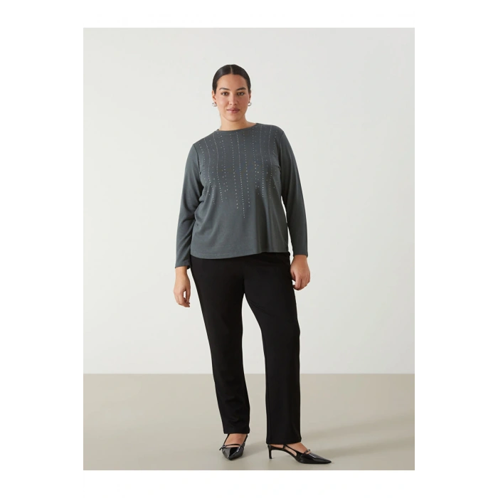 LCW Bisiklet Yaka Desenli Kadın Bluz