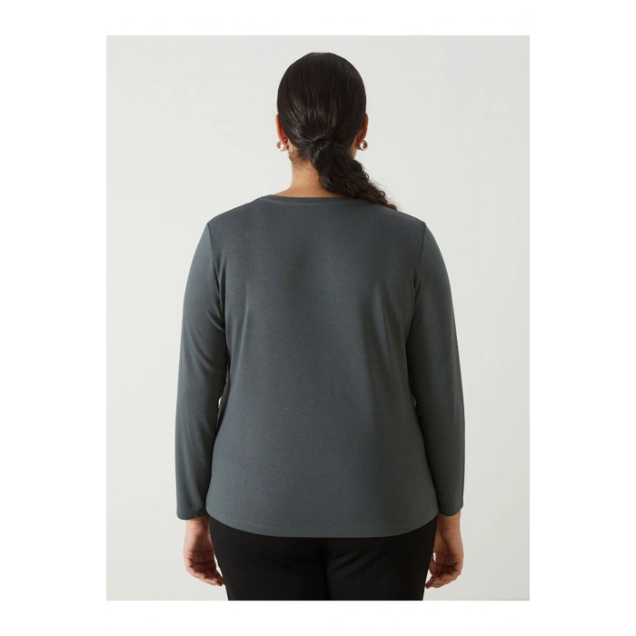 LCW Bisiklet Yaka Desenli Kadın Bluz