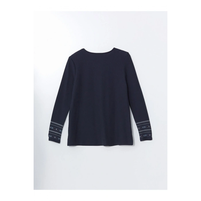 LCW Bisiklet Yaka Desenli Kadın Bluz