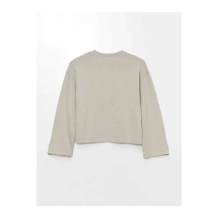 LCW Bisiklet Yaka Düz Oversize Kadın Sweatshirt