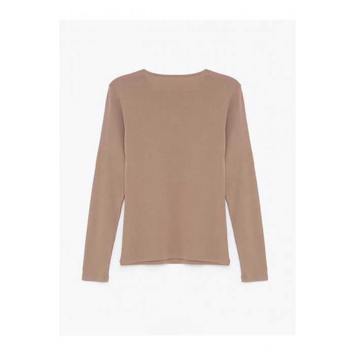 LCW Bisiklet Yaka Düz Uzun Kollu Kadın Body