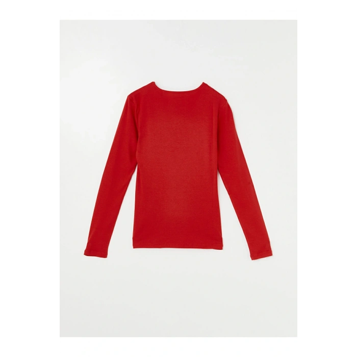 LCW Bisiklet Yaka Düz Uzun Kollu Kadın Body