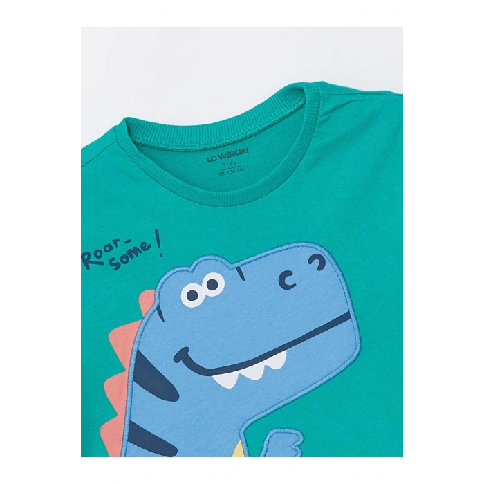 Lcw Bisiklet Yaka Kısa Kollu Nakışlı Erkek Bebek Tişört Ve Şort 2li Takım