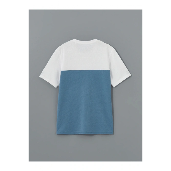 LCW Bisiklet Yaka Kısa Kollu Renk Bloklu Erkek Tişört