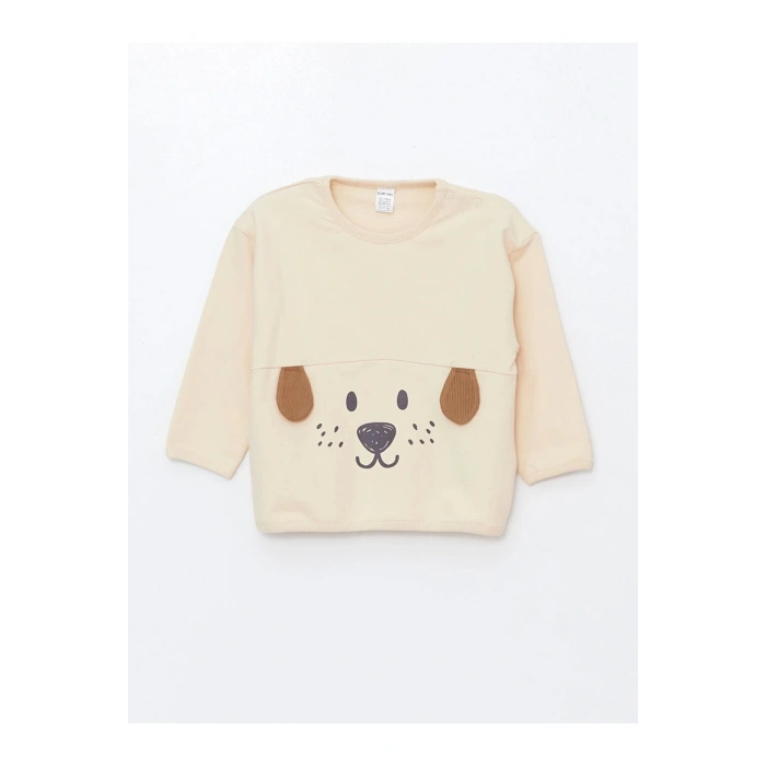 Lcw Bisiklet Yaka Nakışlı Erkek Bebek Sweatshirt Ve Eşofman Alt 2li Takım