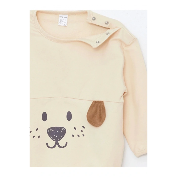 Lcw Bisiklet Yaka Nakışlı Erkek Bebek Sweatshirt Ve Eşofman Alt 2li Takım