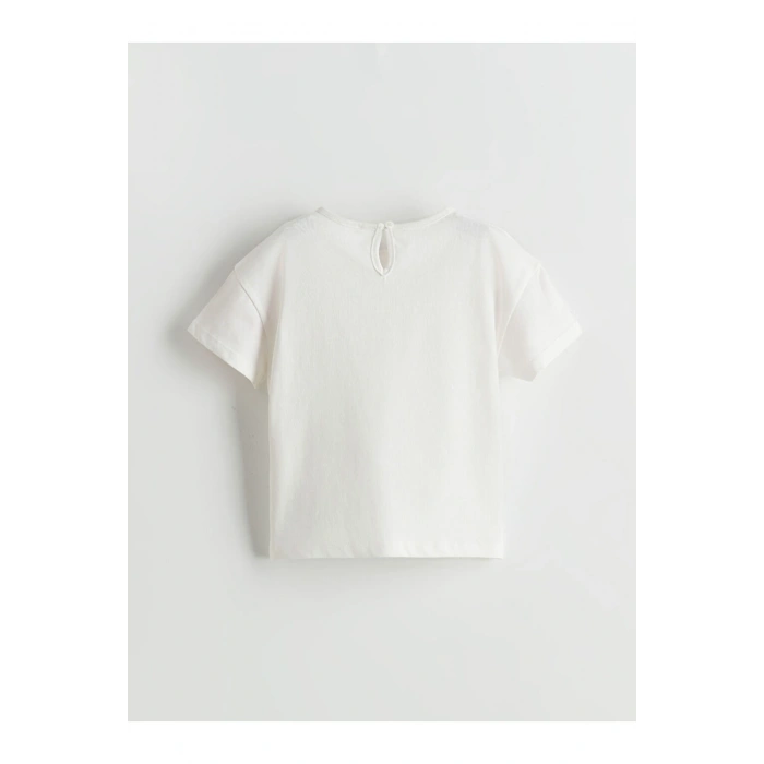 LCW Bisiklet Yaka Pamuklu Kız Çocuk Tişört