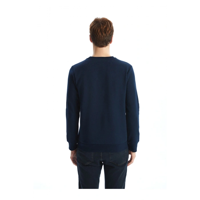 LCW Bisiklet Yaka Uzun Kollu Baskılı Erkek Kalın Sweatshirt