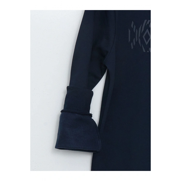 LCW Bisiklet Yaka Uzun Kollu Baskılı Erkek Kalın Sweatshirt