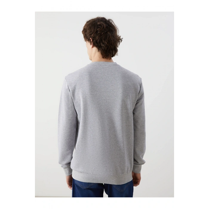 LCW Bisiklet Yaka Uzun Kollu Baskılı Erkek Sweatshirt