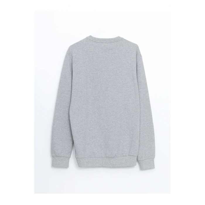 LCW Bisiklet Yaka Uzun Kollu Baskılı Erkek Sweatshirt